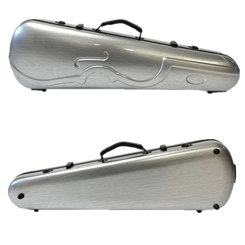 4/4 Matte Frosted Violin carbon fiber Box With Bag 3/4 1/2 1/4 triangle Box Violin Box Violin Triangle Case