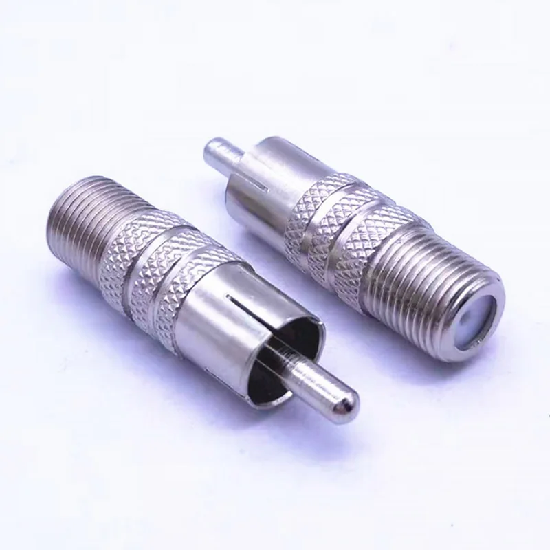 5pcs/lot BNC male To F female Imperial RCA AV Connector Adaptor for CCTV Security Camera Surveillance Video Jack plug Silver