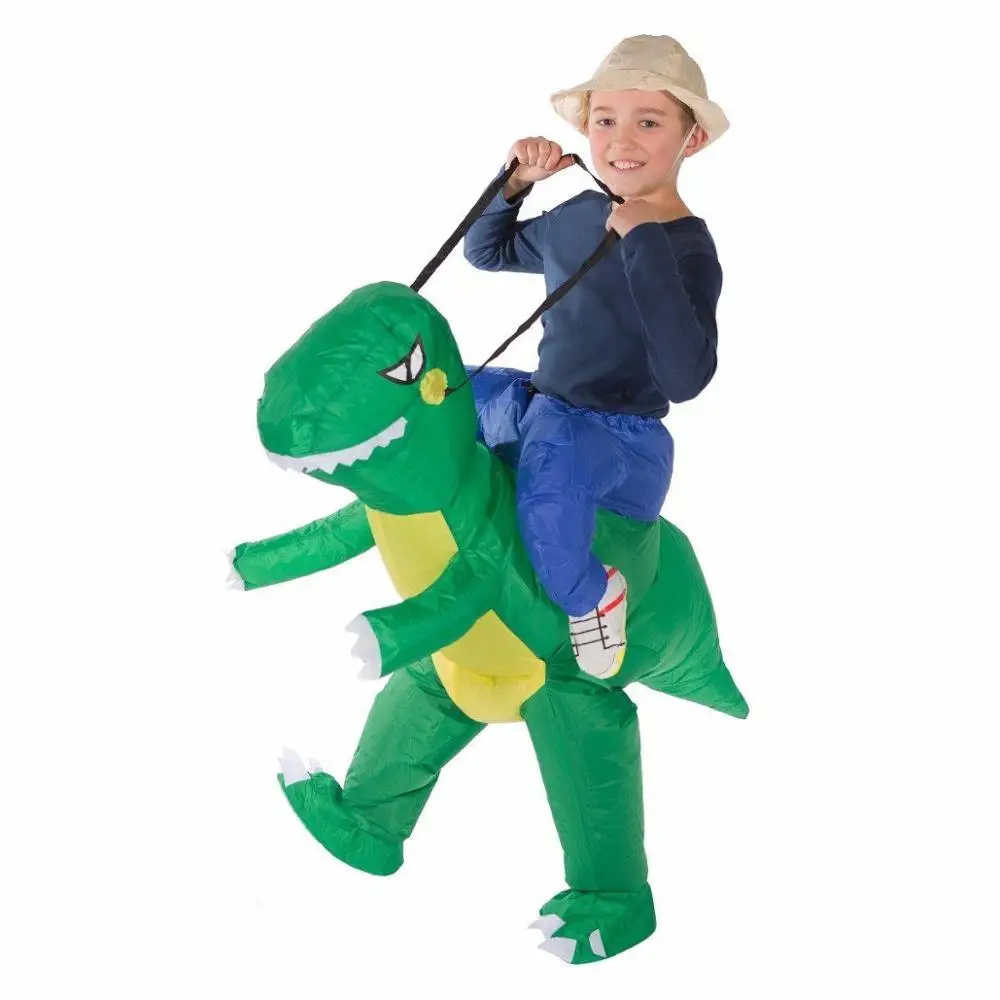 Kinder Aufblasbare Dinosaurier Kostüm T-Rex Trex Halloween Weihnachten Party Cosplay Blowup Anzug Erwachsenen Kind Karneval Kleid Maskottchen