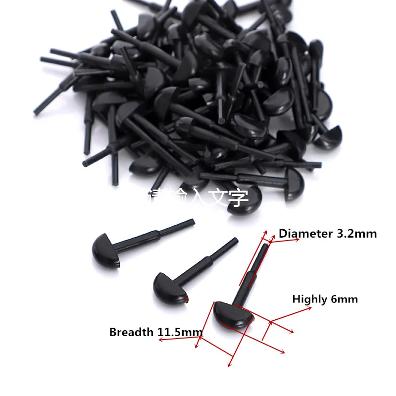 100pcs/lot Semi-ellipse Black Rubber Bumpers For Hair Scissors 3.2mm Silencer Professional Hairdressing Accessories Mufflers