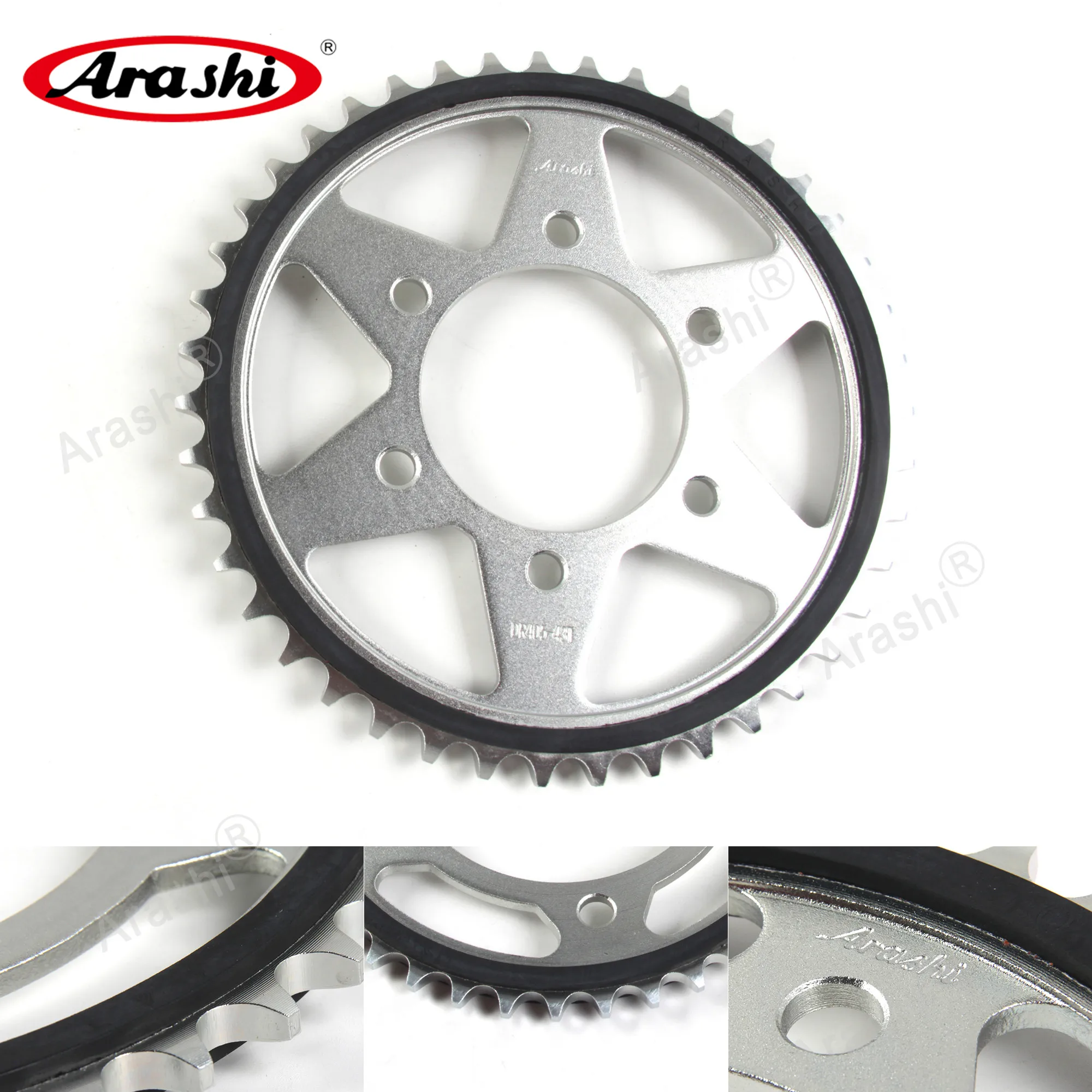 Arashi 43T  Rear Sprocket For KAWASAKI ZX7R ZX-7R / ZX750 Ninja700 1996 1997 1998 1999 2000 2001 2002 2003 Gear Chain Sprockets