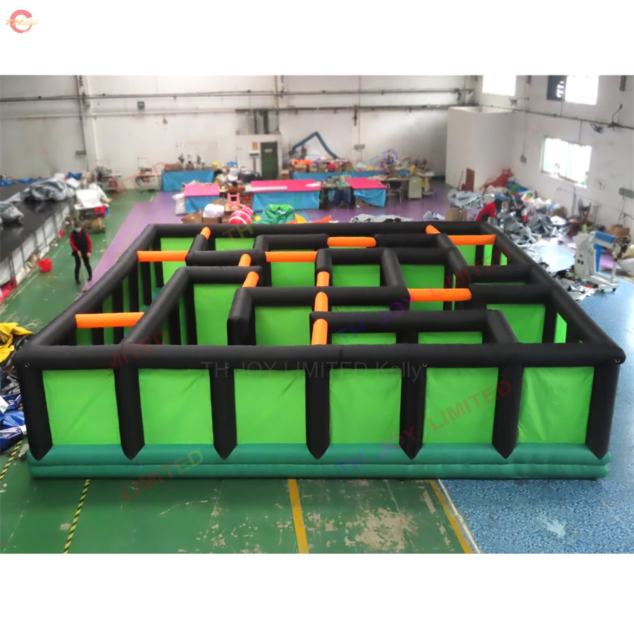 Free Air Shipping 7x7m Green Inflatable Maze Tag Outdoor Maze Arena for Sale