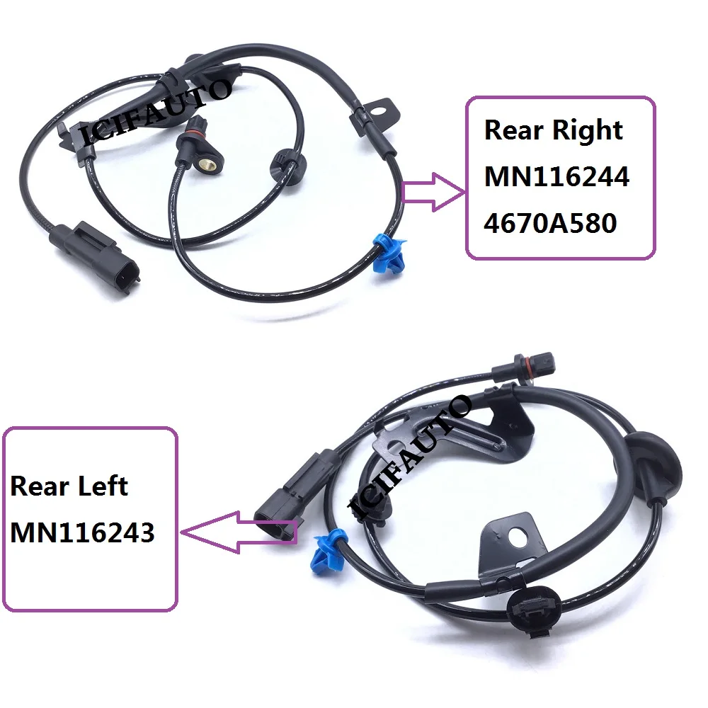 4670A579 4670A580 Für Mitsubishi ASX LANCER OUTLANDER II III PAJERO IV Hinten L/R Links & Rechts ABS Rad geschwindigkeit Sensor