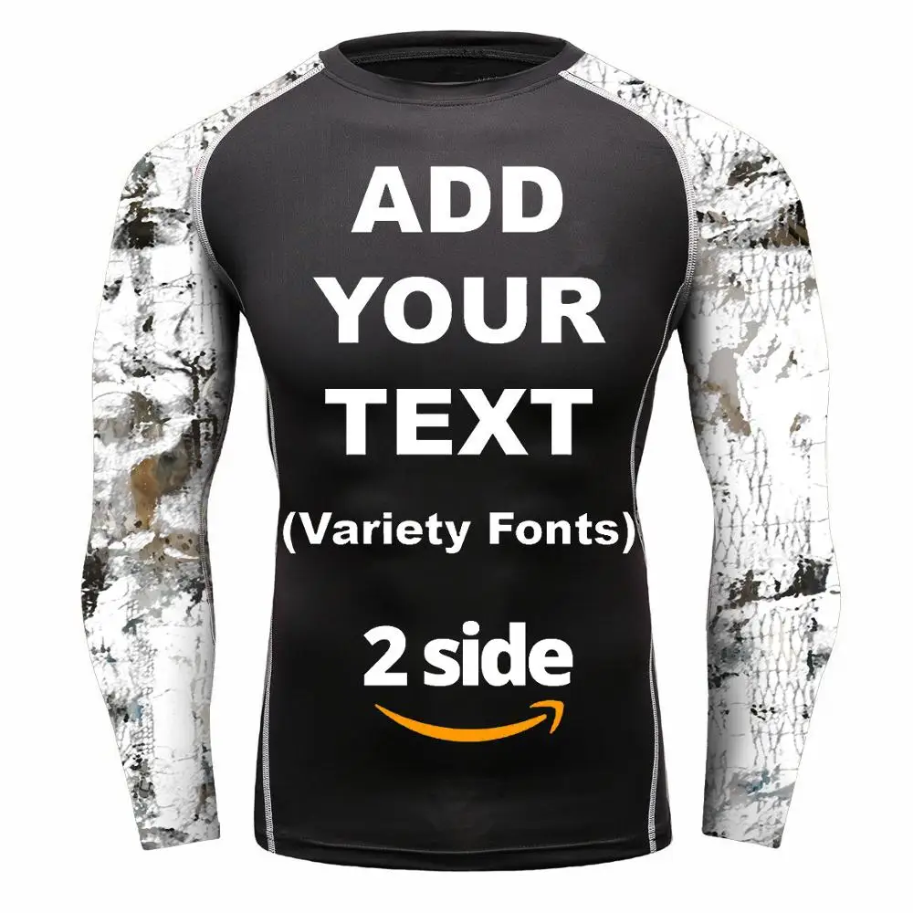 Custom Full Print Design Your Own Add Your Photo Unique Cycling gym suit BJJ MMA Rash Guards Jiu Jitsu Training Fight Wear