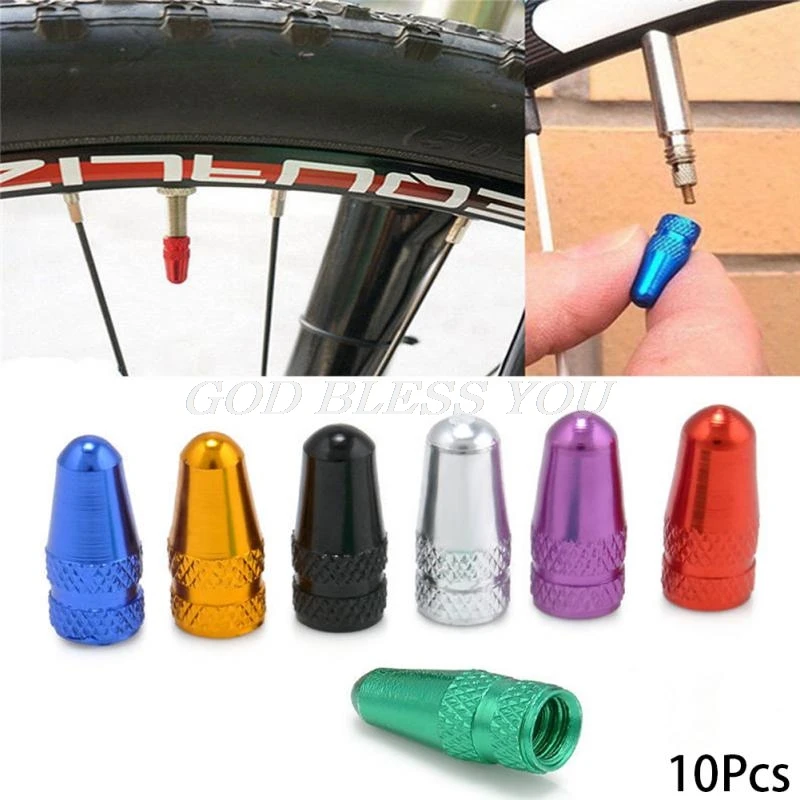 10Pcs Bike Presta   Durable  Fixie MTB Presta Wheel  Tyre Stem Air  Caps Dust Cover Cycling Accessories