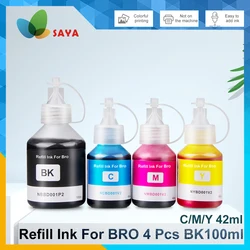 SAYA-Kit de recarga de tinta para impresora de inyección de tinta, Kit especializado para Brother DCP-T300, DCP, T300, T500W, 700W, MFC-T800W, MFC, T800W, 4 colores por juego