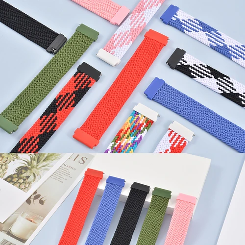 Bucle Solo trenzado para Samsung Galaxy watch 4/5/6/pro 44mm/40mm/correa clásica 46mm/42mm/active 2/pulsera Gear S3 banda de 20mm/22mm