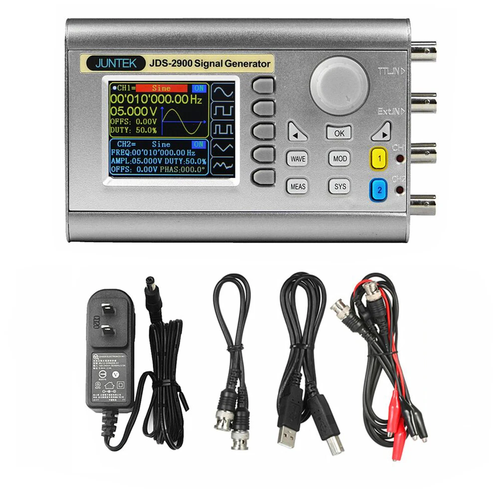 Imagem -06 - Juntek-cnc Função Gerador de Sinal Contador de Freqüência Dual-channel Gerador Waveform Arbitrário 15mhz- 60mhz Dds Série Jds2900