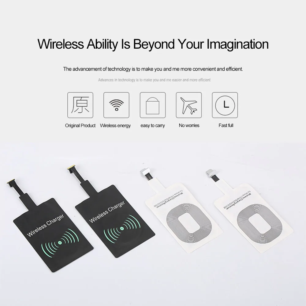 Wireless Receiver Coil Universal Wireless Charger Receptor for Samsung iPhone 8 7 6 6s 5 5s Xiaomi Huawei