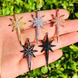 5pcs Shining Star Charms for Women Bracelet Girl Necklace Making Gold-Plated Trendy Pendant for Handmade Craft Jewelry Accessory