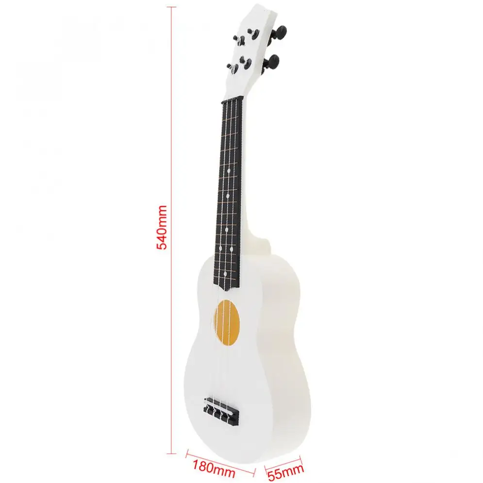 21 Inch Soprano Ukulele 15 Fret ABS Material 4 Strings Hawaii Guitar with Pick for Kids and Beginner