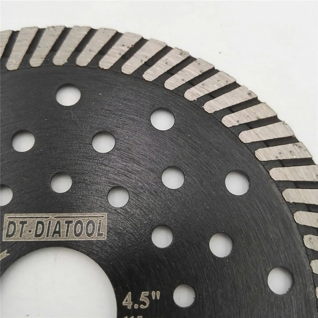 DT-DIATOOL 10pcs Dia 115mm/4.5 inch Diamond Hot Pressed Narrow Turbo Saw Blades For Granite Marble Cutting Disc With Multi Holes