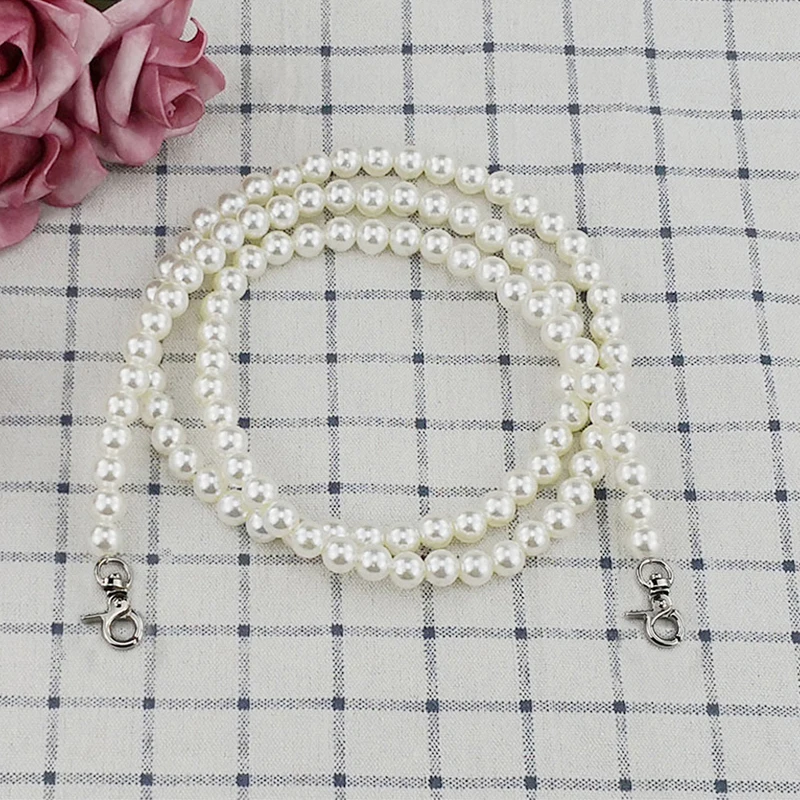 DIY 30cm-160cm Faux Pearl Bag Strap Replacement Shoulder Crossbody Purse Chain Strap Handle 12mm Beaded Pearl Chain
