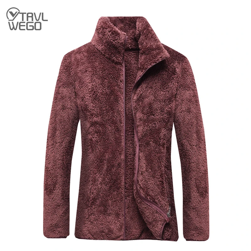 TRVLWEGO Autumn Spring Women's Cardigan Thicken Thermal Fleece Jacket Outdoor Riding Hiking Climbing Sports Warm Windproof