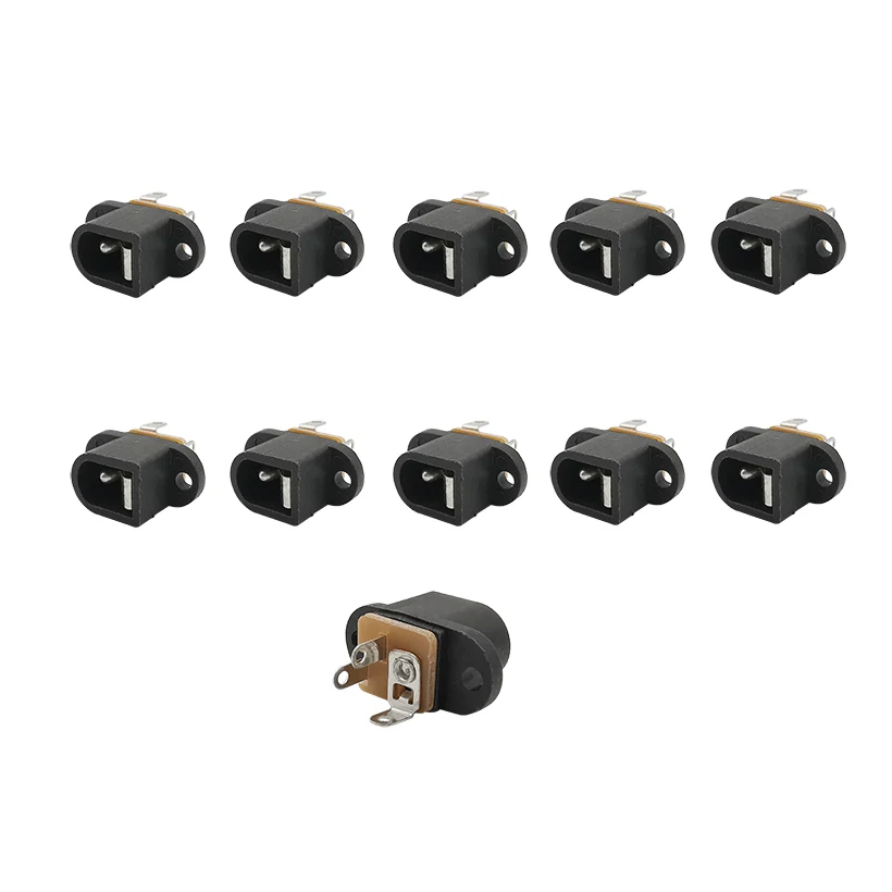 5/10/20 Pcs DC-016 DC Power Socket Jack Connector PIN=2.0mm 3 Pin DIP Needle Size Adaptation 5.5 x 2.1mm Power Plug