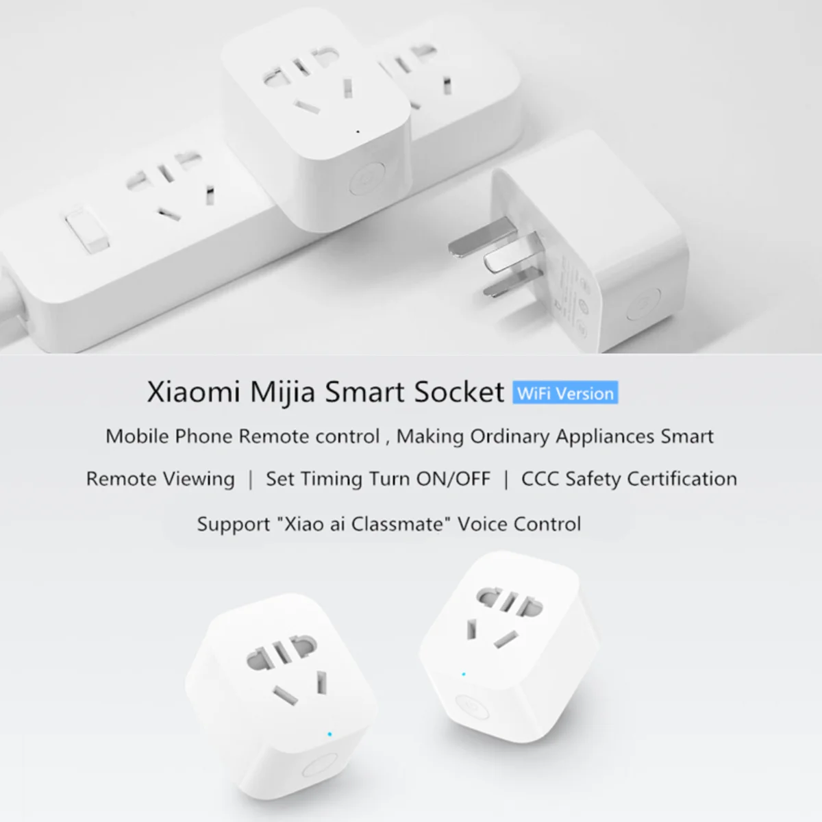 Xiaomi Smart Home Socket Plug 2 Bluetooth Gateway Version Wireless Remote Socket Adaptor Power For Xiaomi Smart Home Phone