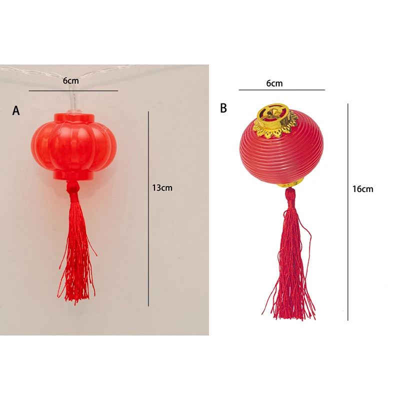 2022 Chinese New Year Lantern Decoration For Home 10LED Red Lantern Spring Festival Holiday Supplies Lamp Layout Lights Festive