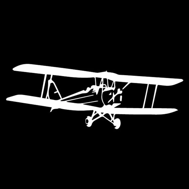 YJZT 15.8CM*5.9CM Dazzling Aircraft Quality Plane Delicate Vinyl Decal Advanced Car Sticker Coolest Black/Silver C27-1145