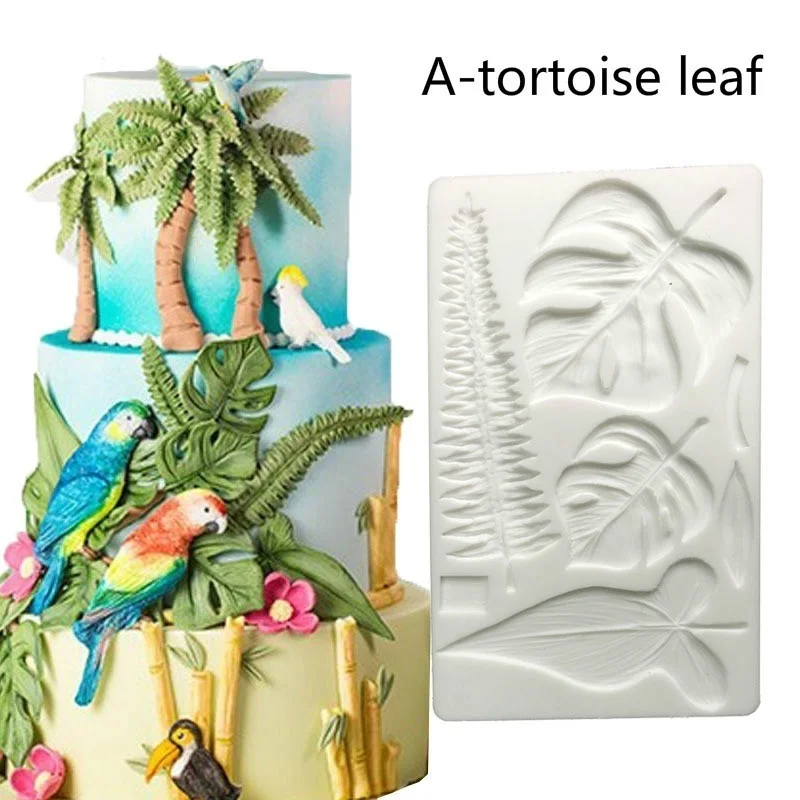 Turtle Leaf Parrot Model Pineapple Fruit Mould Silicone Cake Mould Fondant DIY Baking Tools