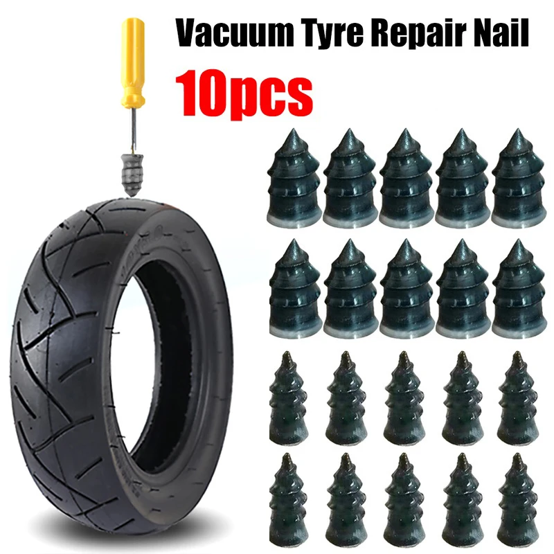 10pcs KEBIDUMMEI Vacuum Tyre Repair Nail for Car Trucks Motorcycle Scooter Bike Tire  Puncture Repair Tubeless Rubber Nails