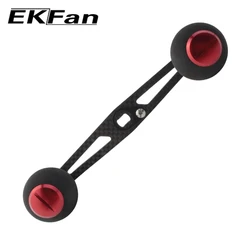 EKFan Black EVA Knob With Length121mm 8*5mm Hole Carbon Fiber Fishing Reel Handle For Baitcasting Fishing Reel Rocker