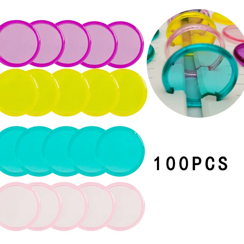 100PCS 35MM New Plastic Binding Rings Loose-leaf Binding Buckle 360 Degree DIY Notebook Rotating Disc Office Binding Supplie
