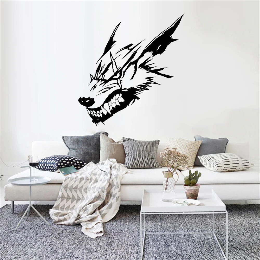 Werewolf Wall Decal Wolf Scar Fantasy Beast Predator Vinyl Wall Stickers Home Decor Living Room Office Background Wall Z311