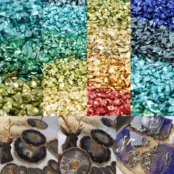 50g/lot Multicolor Small Stones Broken Glass Nail Gravel Glitter Rhinestone for DIY Epoxy Resin Filler Pendant Jewelry Making