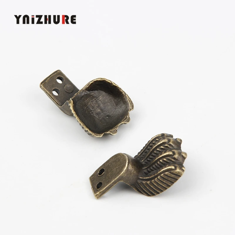 30*12mm 12PCS Zinc Alloy Tiger Footing Decoration Legs Vintage Wooden Box Lizards Feet Cabinet Corner Bronze Tone Color