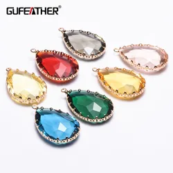 GUFEATHER M77,jewelry accessories,copper,crystal,accessory parts,hand made,charms,jewelry making,diy pendants,2pcs/lot