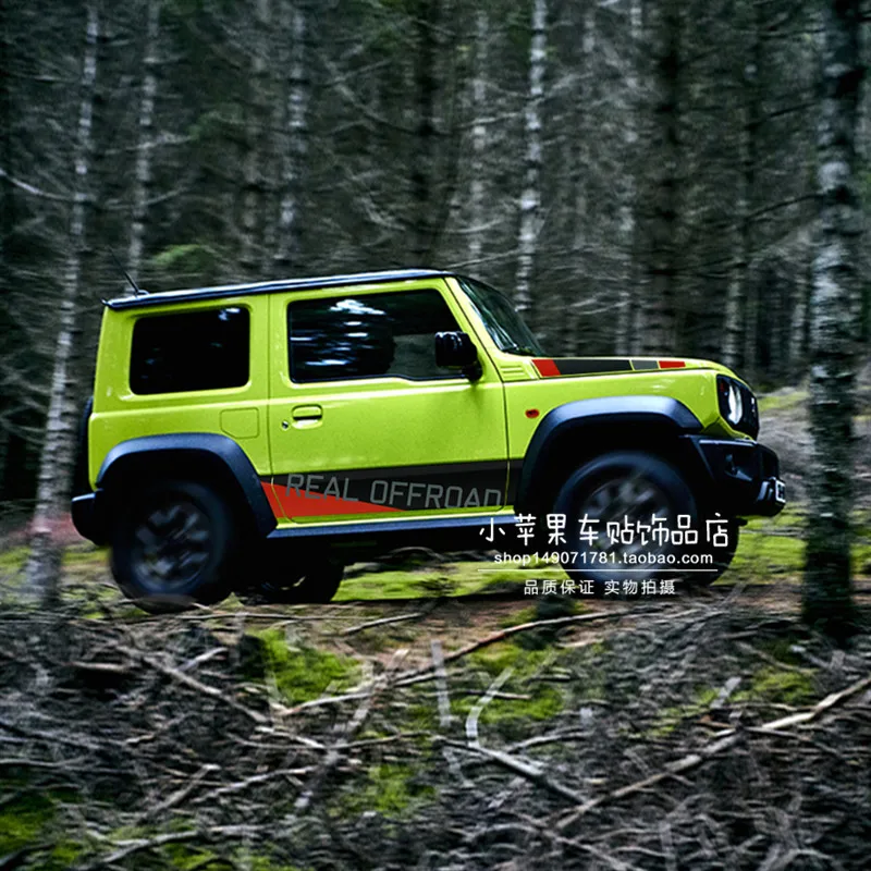 

Автомобильные наклейки для Suzuki Jimny, индивидуальные цветные полоски, наклейки на крышку, декоративные дверные боковые юбки, модифицированные наклейки