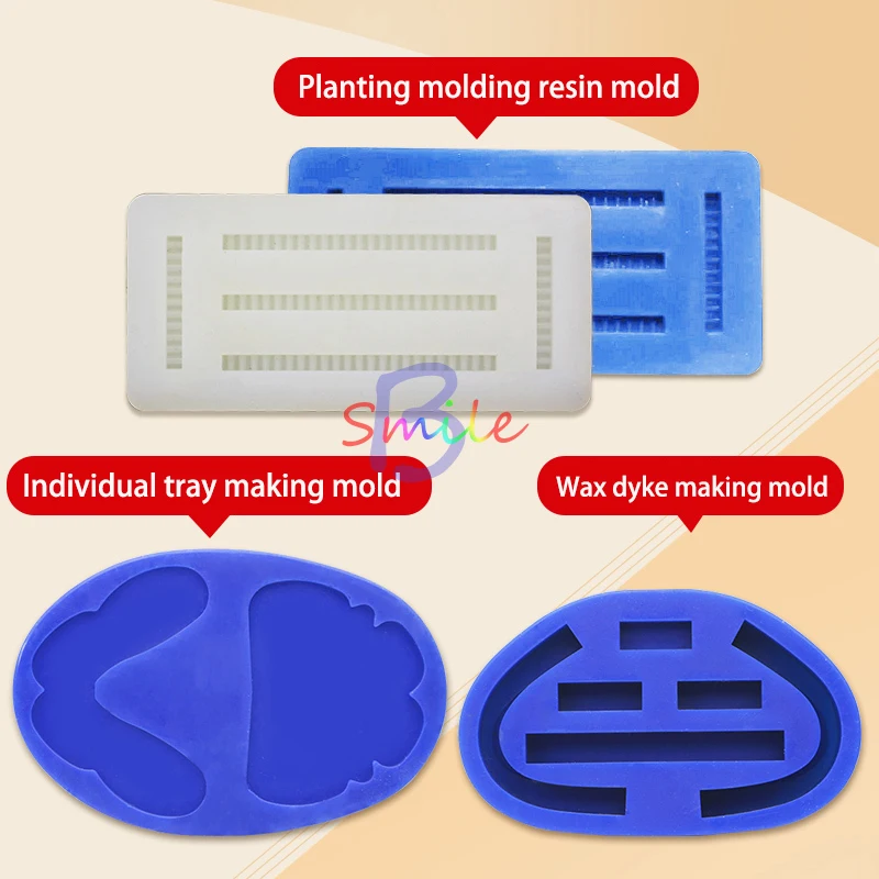 

Quality 1pcs dental silicone rubber individual tray wax rim bite implant molding mould dentist use tray mold implant mould