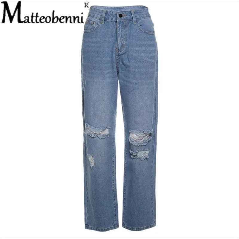 2021 New Ladies Summer Denim Solid Color High Waist Loose Fashion Jeans Casual Straight Korean Streetwear Retro Denim Trousers