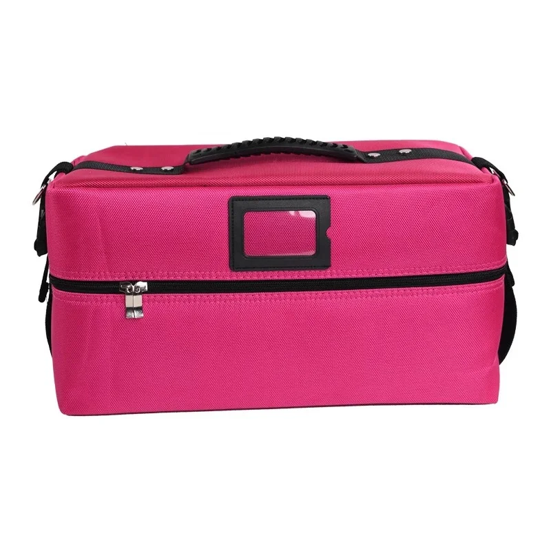 Bolsa de cosméticos fácil de llevar para mujer, caja de herramientas de maquillaje de uñas, caja de belleza multifunción, Maleta de equipaje, kit de