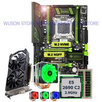 HUANANZHI Super X79 Motherboard With DUAL M.2 SSD Slot CPU Xeon E5 2690 2.9GHz 16G RAM RECC Video Card GTX1050Ti 4G Computer DIY