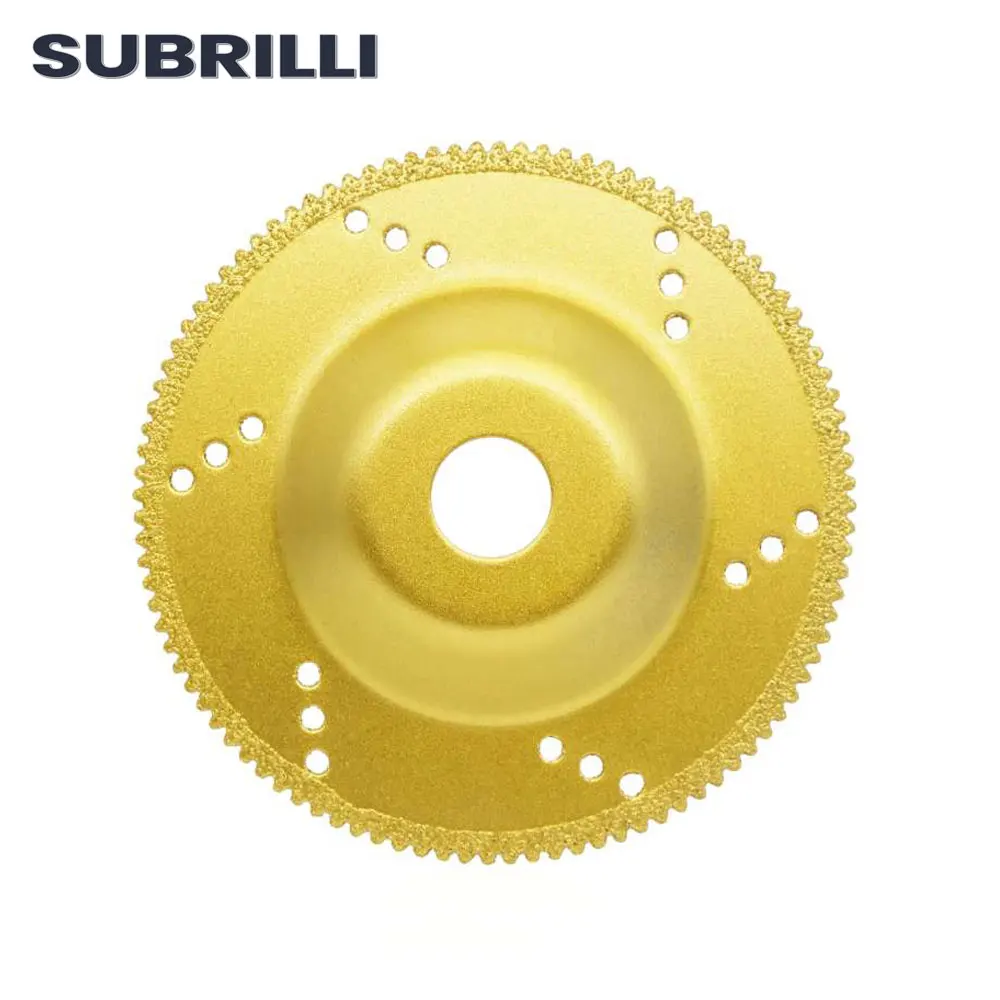 Subrilli 4 "vácuo soldadas disco de corte diamante multi purpose rebolo lixar prato para pedra granito mármore telha de concreto