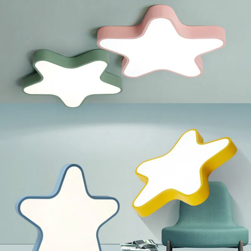 

Children's room lamp boy simple bedroom lamp warm romantic princess star ceiling lamp study lamp LB12251