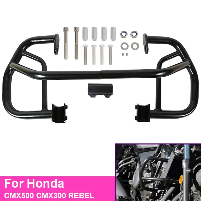 

For HONDA REBEL 500 300 CMX500 CMX300 2017-2022 Motorcycle Highway Bumper Engine Guard Crash Bars Stunt Cage Protector