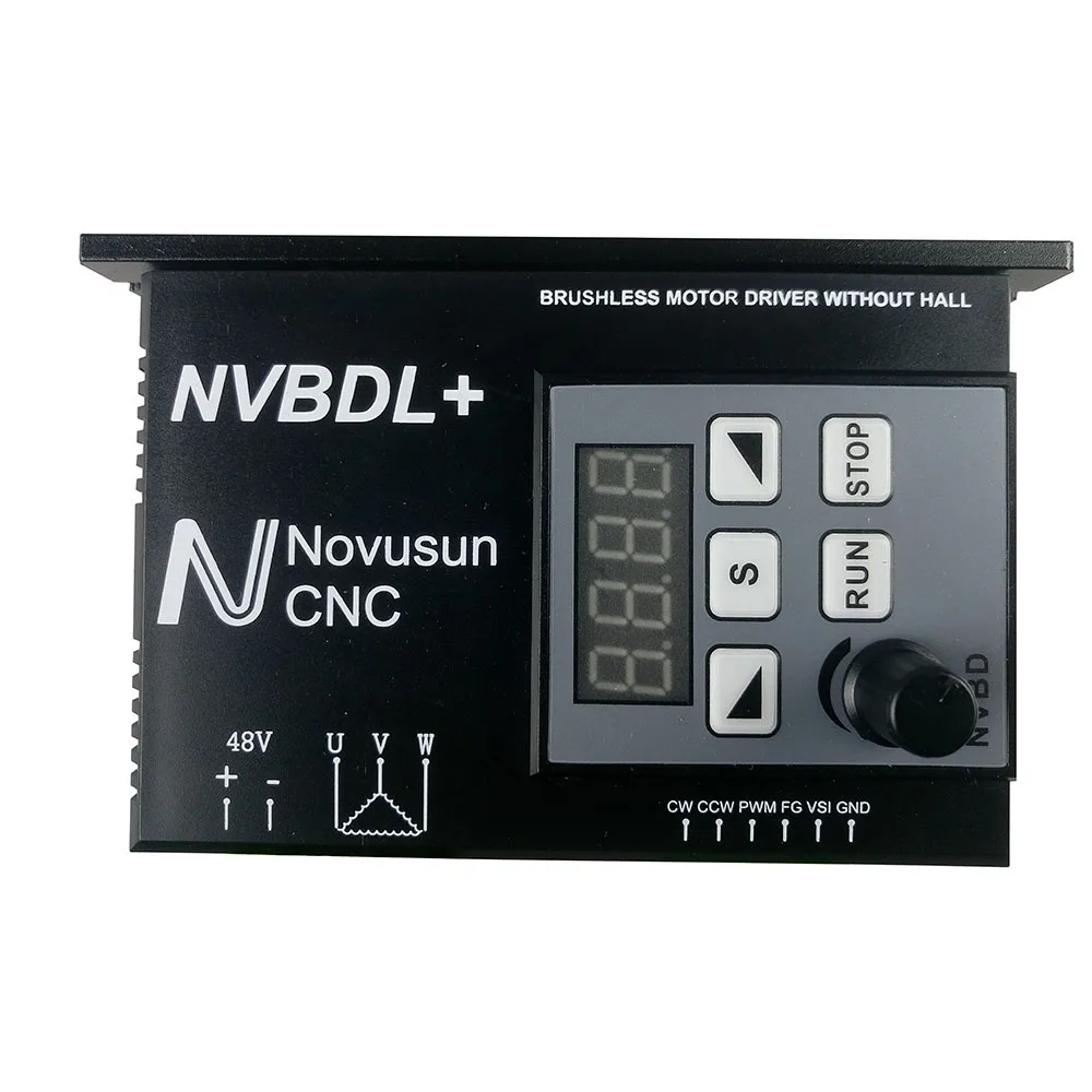 NVBDL + NVBDH CNC milling machine spindle  brushless DC motor matching drive with controller 400W digital display