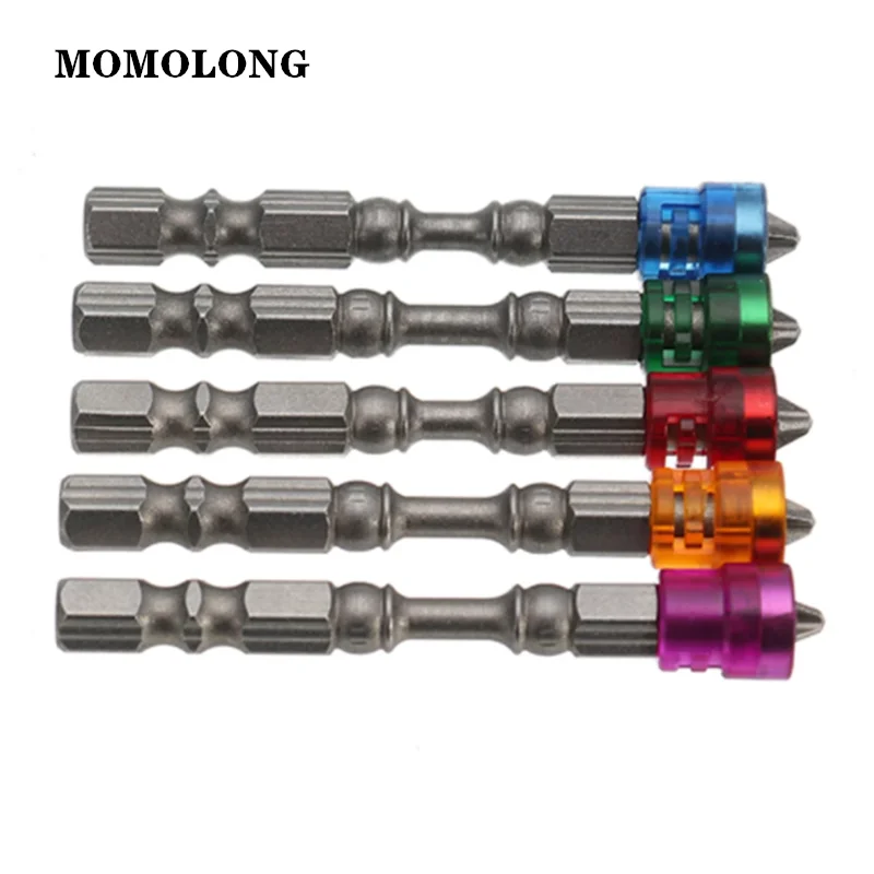 Set di cacciaviti elettrici per cartongesso con gambo esagonale da 5 pollici da 1/4 pollici Set di cacciaviti magnetici a testa singola PH2 Phillips in lega S2 anti-sl
