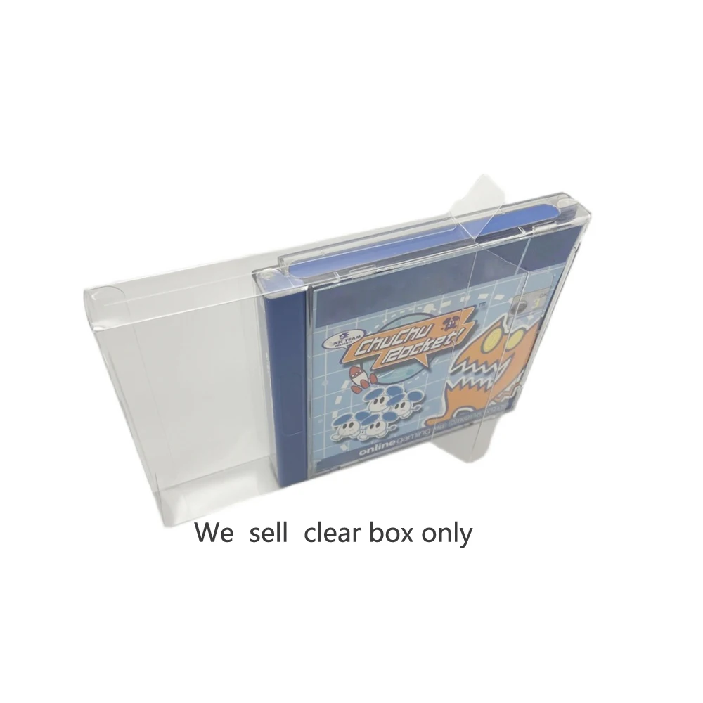 European version transparent Case For Sega  Dreamcast DC game protection   display box