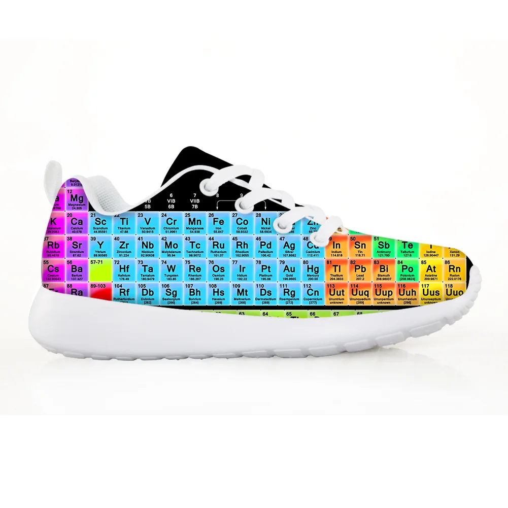 2020 New Chemistry Children's Sports Shoes PeriodicTable Element Mesh Breathable Casual Students Running Shoes Birthday Gifts