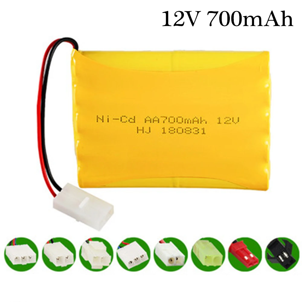 12v 700mah akumulator NiCD do samochodzik zdalnie sterowany zbiorniki pociągi Robot łódź pistolet ni-cd AA 700mah 12v akumulator 1 sztuk