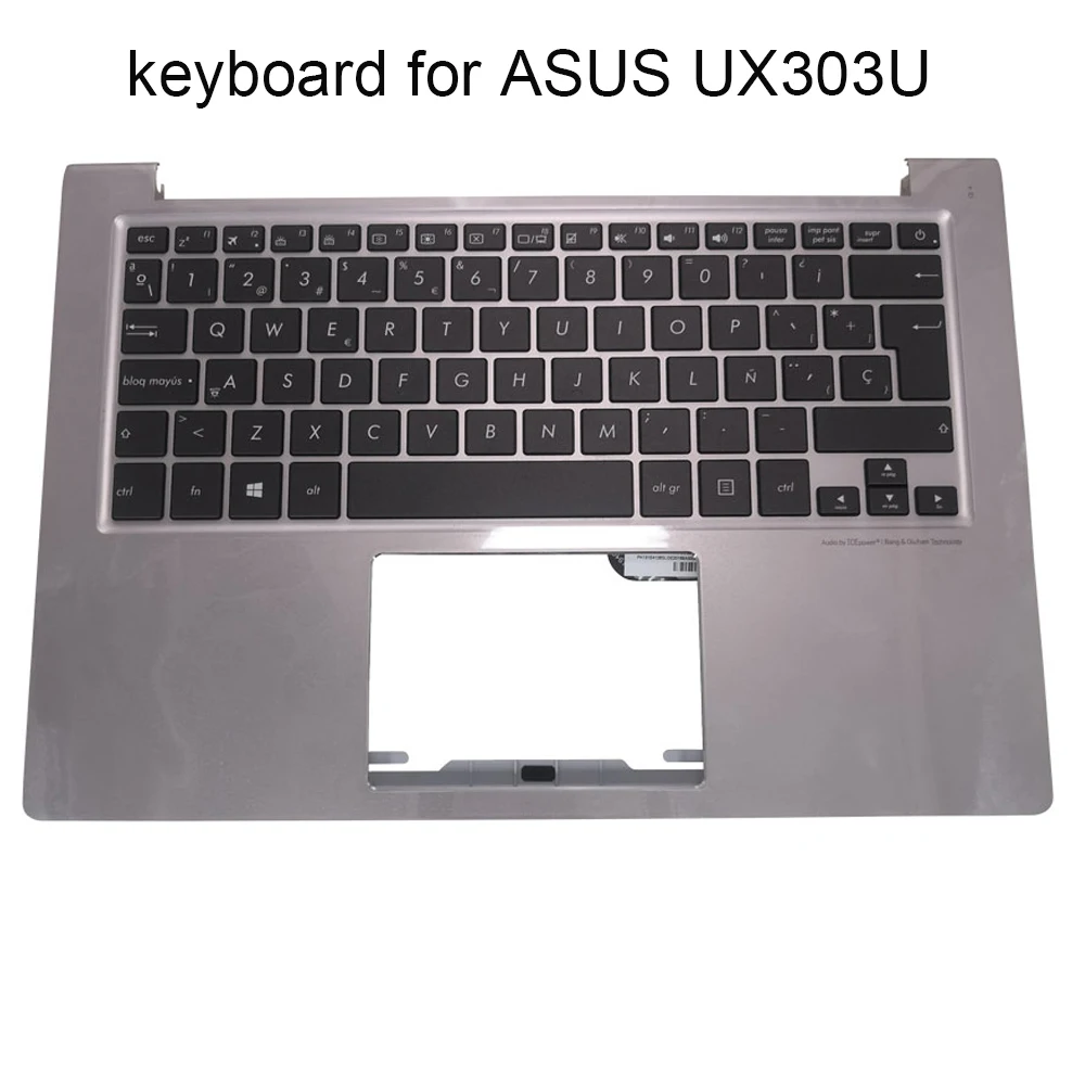 

Испанская клавиатура с подсветкой, Верхняя деталь для ASUS Zenbook UX303U UX303UB UX303UA, испанские клавиатуры, подставка для рук, Верхняя деталь 13NB04R1AM0401