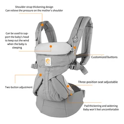 Ergonomische Baby trage multifunktion ale atmungsaktive Säugling Neugeborenen bequeme Trage tasche Rucksack Kinderwagen