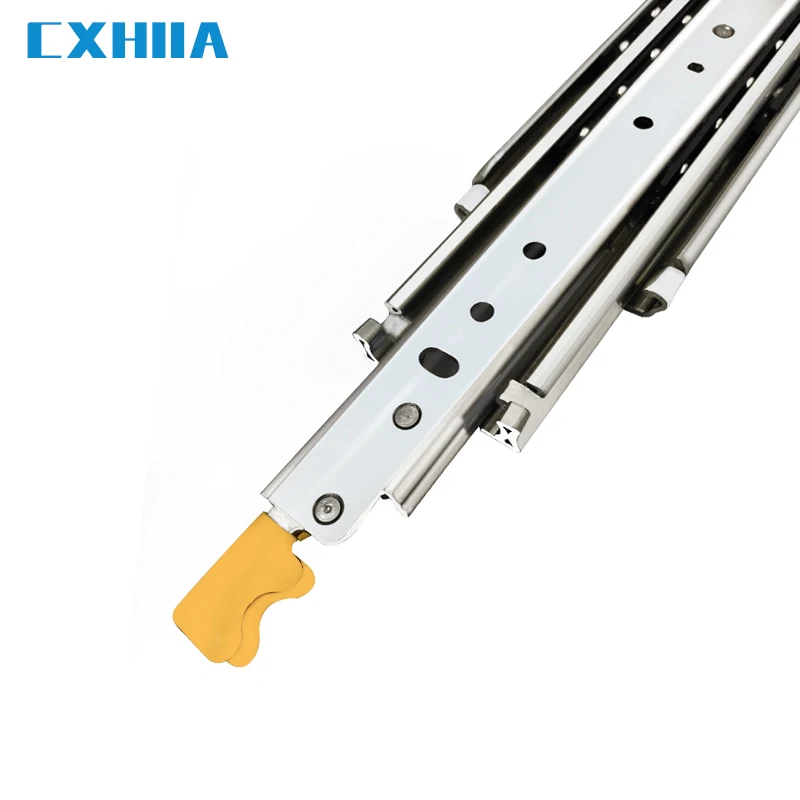 CXHIIA Heavy Duty Drawer Slides With Lock In Out Locking Function Capacity Of Load-Up To 200 Kg 3 Fold Full Extension1Pair