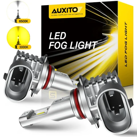 AUXITO 2x 2000LM H8 H11 H16JP H10 Светодиодная лампа Противотуманные фары Canbus No Error 6500K Белый 3000K Золотой DRL Дневные ходовые автомобильные фары 12V