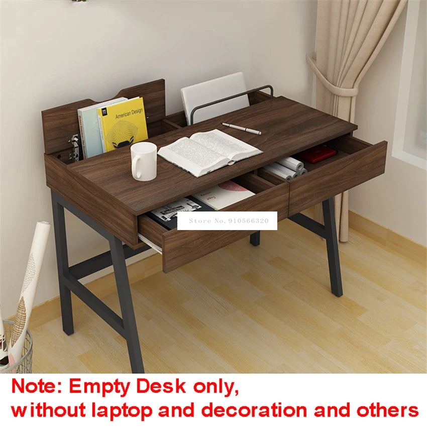 Escritorio de madera de 90cm de longitud para el hogar, mesa de ordenador, dormitorio, mesita de noche, escritorio de estudiante, mesa moderna, Lapdesk 12116