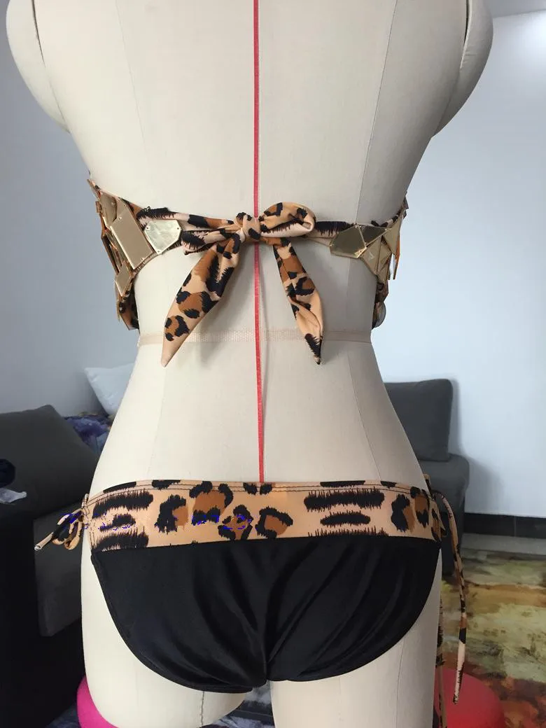 

Stage Sexy women space show dance wear Model Catwalk Costume Gold mirror bodysuit