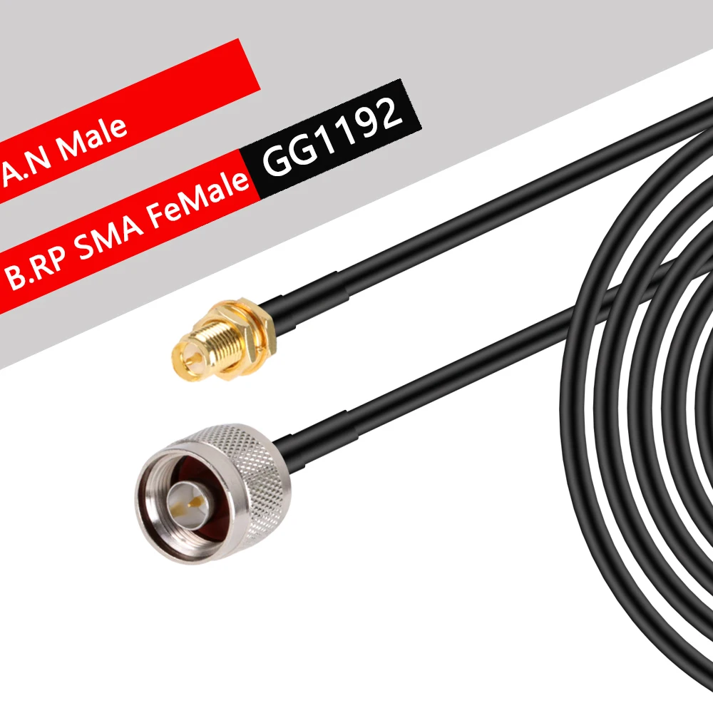 1PCS RG58 N Type Male / Female to SMA Male Plug RF Adapter Coaxial Cable Pigtail RG-58 Extension Cord Jumper 15CM 30CM 50CM 1M